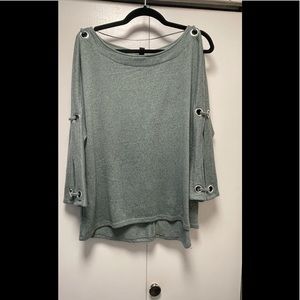 Cold Shoulder Long Sleeve Pullover Top Size XL